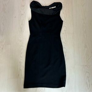 Diane Von Furstenberg Little Black Dress Off the Shoulder Mini Size 4